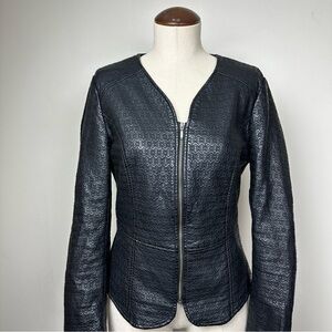 Alex Marie Quilted Faux Leather Jacket